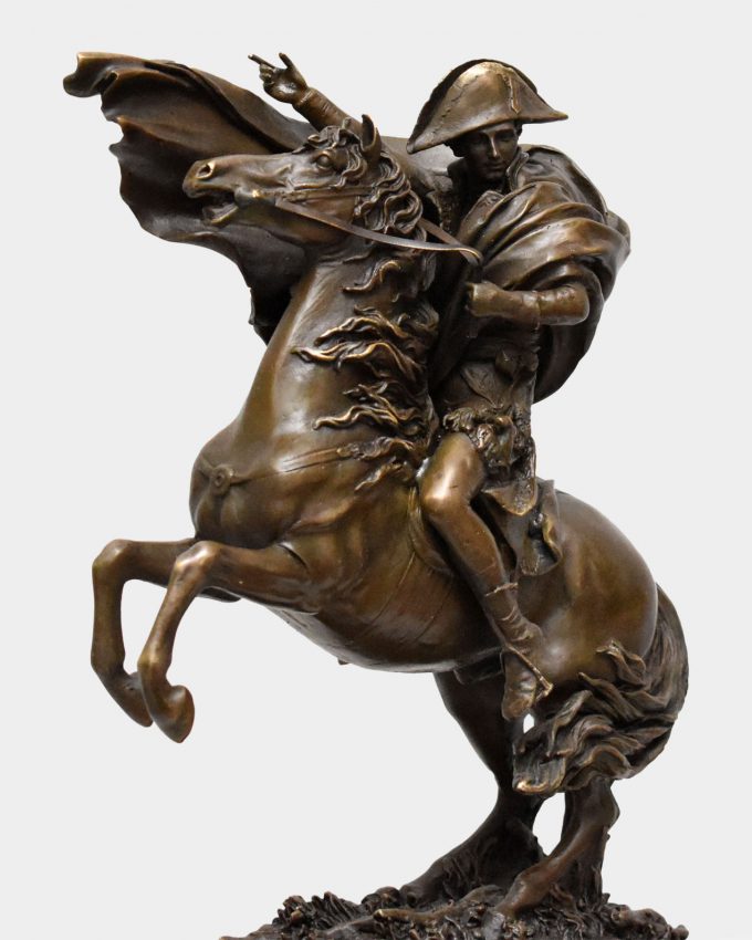 Napoleon Crossing the Alps Bronze Sculpture