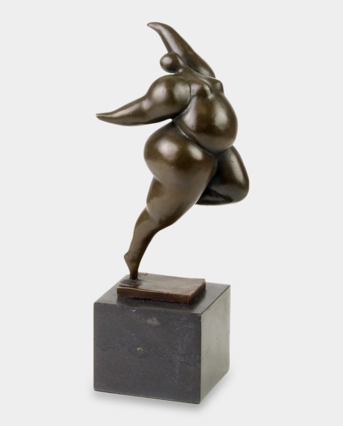 Modernist Happy Dancer Bronze Sculpture