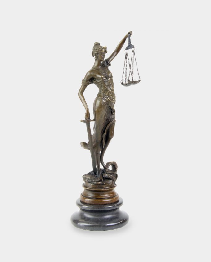 Lady Justice Bronze Sculpture 23.5 cm