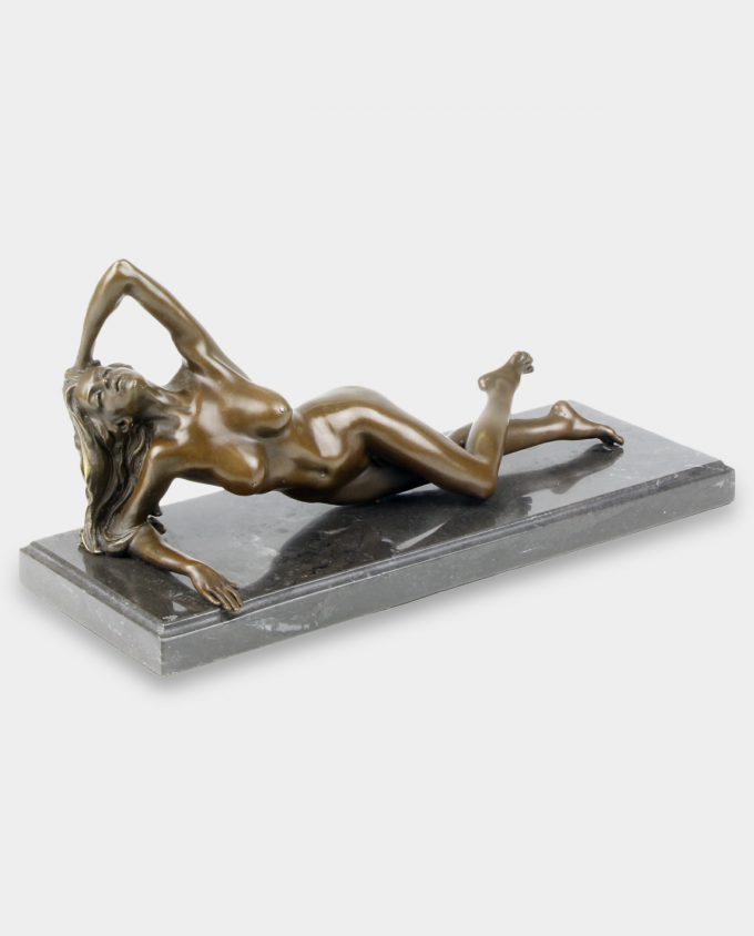 Lying Naked Woman Bronze Sculpture