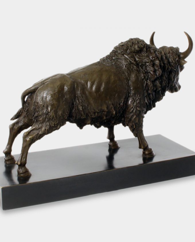 Large Bison Bronze Sculpture