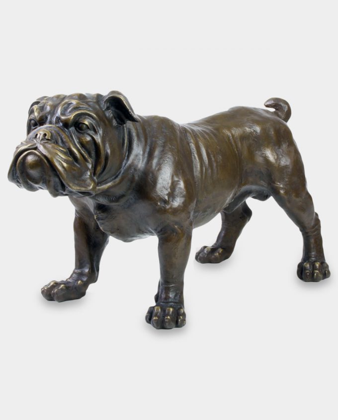 English Bulldog Bronze Sculpture