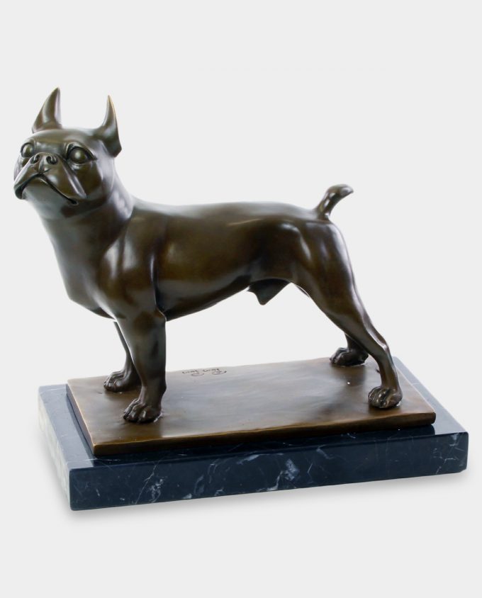 French Bulldog Bronze Sculpture