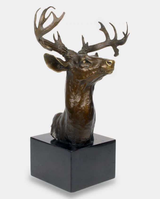 Deer Trophy Bronze Sculpture