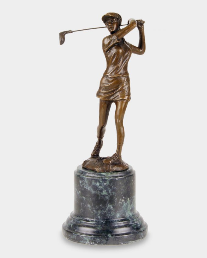 Lady Golfer Bronze Sculpture