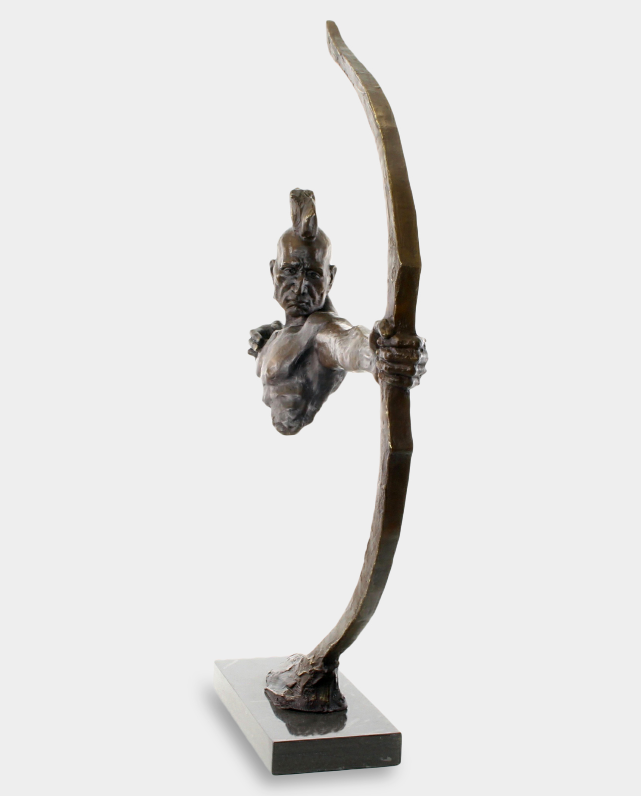 Design Toscano Kneeling Indian with Drawn Bow Statue Bronze