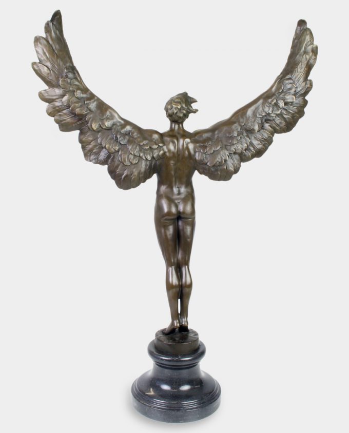 Icarus Large Bronze SculptureIkar Duża Realistyczna Figura