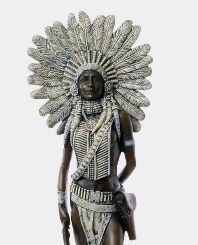 Indian Woman Bronze Sculpture