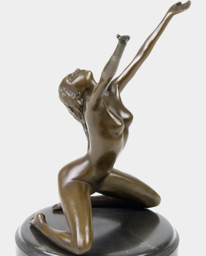 Begging Woman Bronze Sculpture