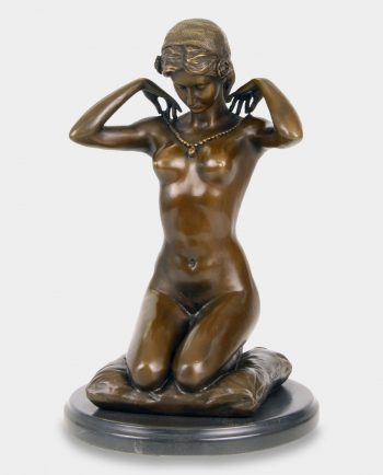 Woman with Necklace Bronze Sculpture