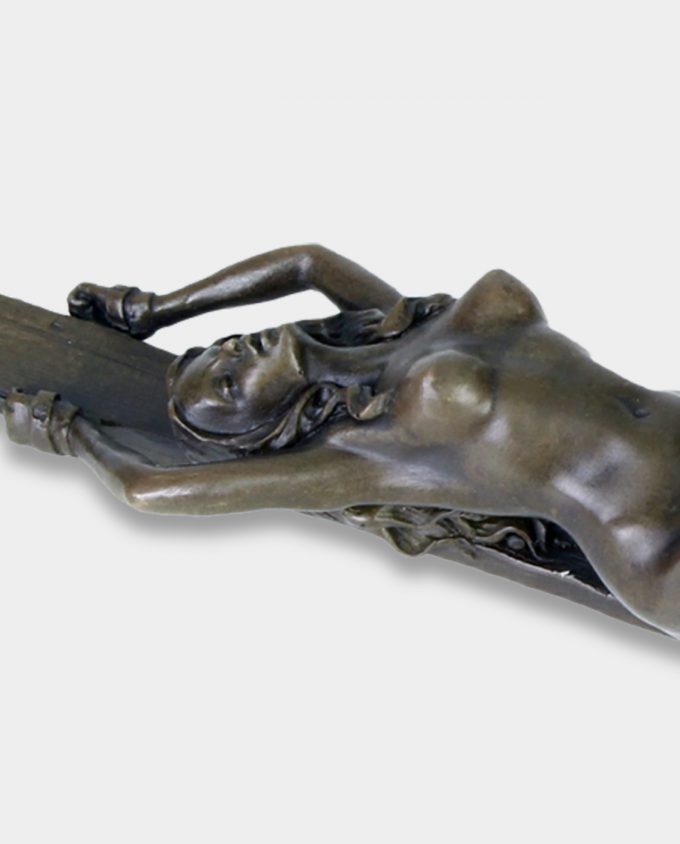 Lying Woman Nude Bronze Sculpture