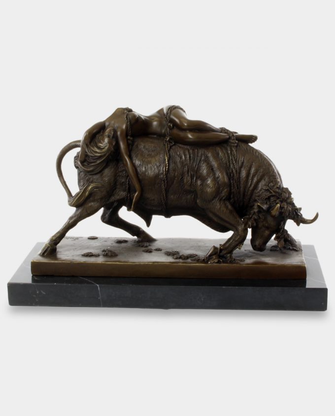 Europe and Bull Bronze Sculpture