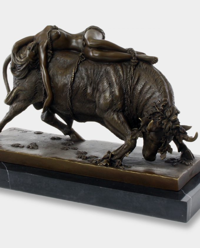 Europe and Bull Bronze Sculpture