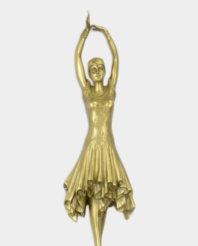 Dancer Miss Kita Bronze Sculpture Gold Finish