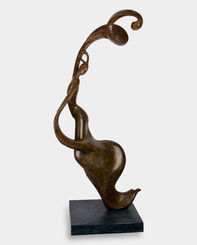 Abstract Sash Dancer Bronze Sculpture