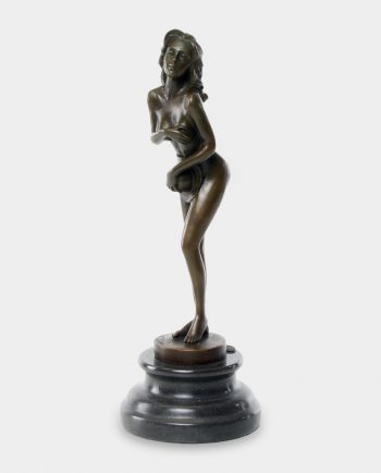Nude with Bowler Hat Bronze Sculpture