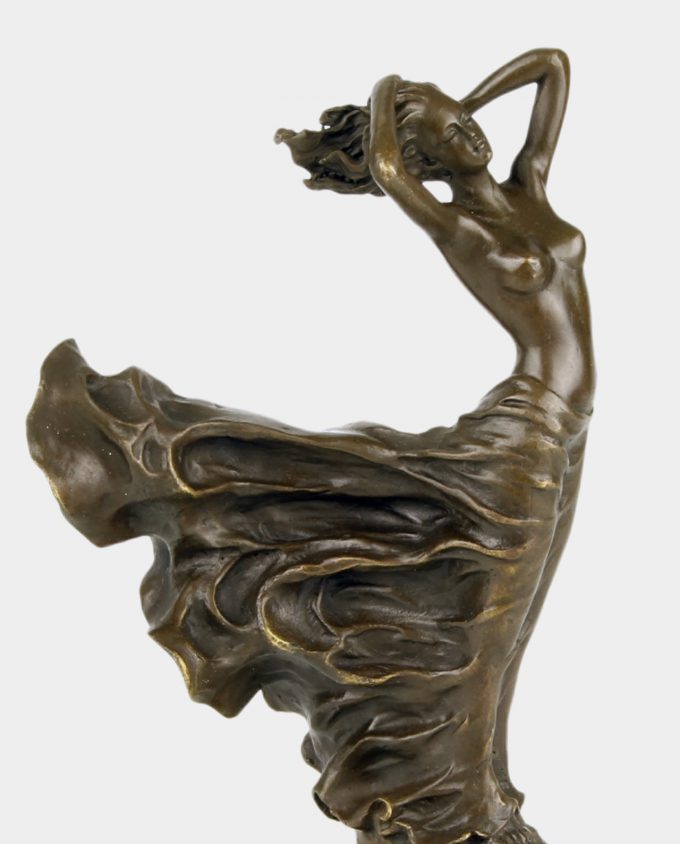 Woman in Airy Skirt Bronze Sculpture