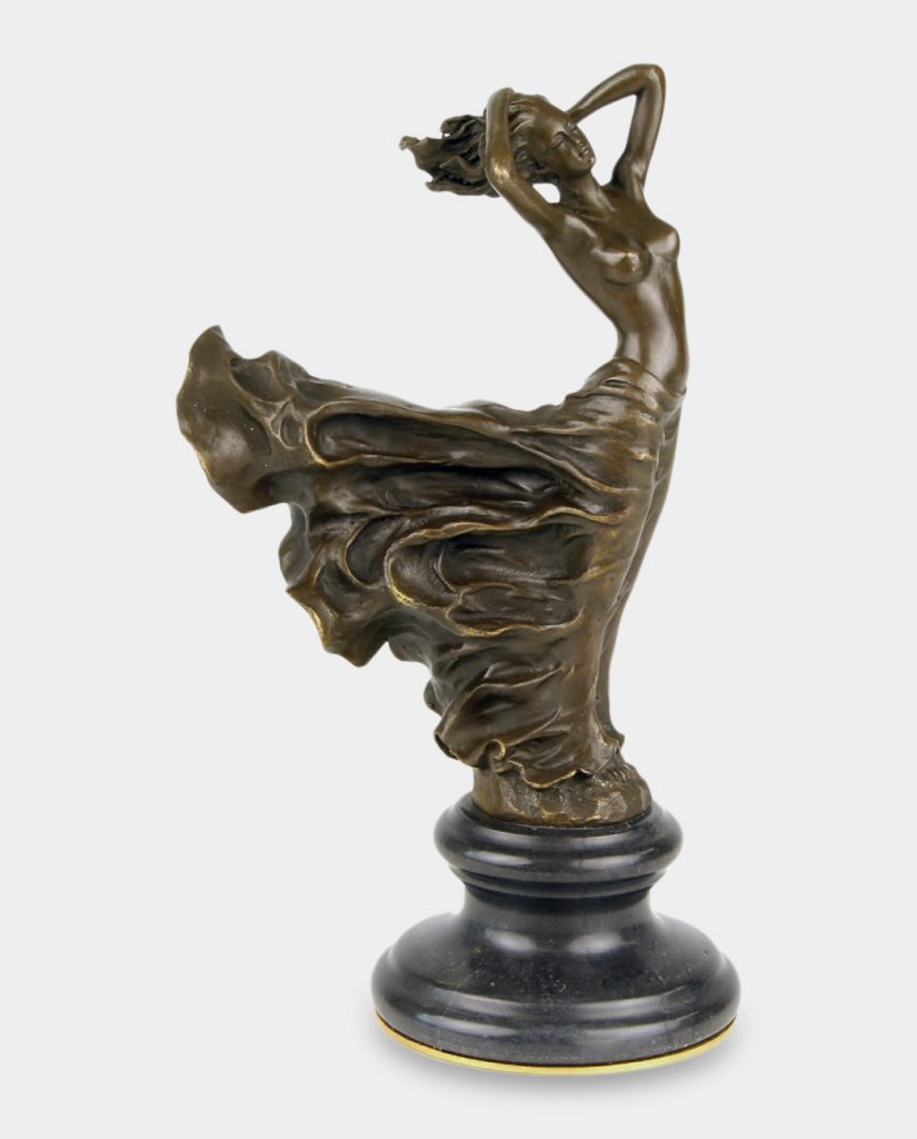 Woman in Airy Skirt Bronze Sculpture - bronze-sculpture-art.com