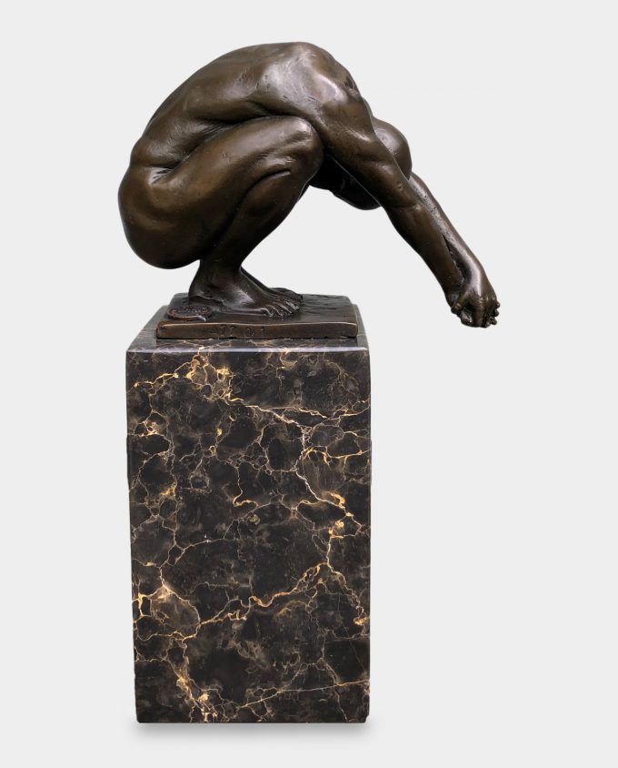 Man Dive Bronze Sculpture