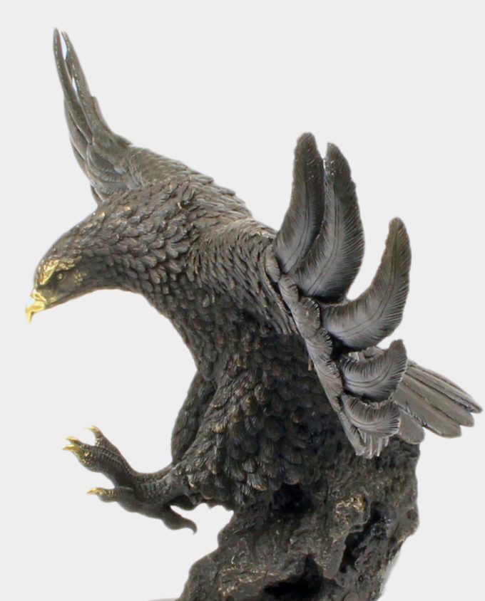 Hunting Eagle Bronze Sculpture