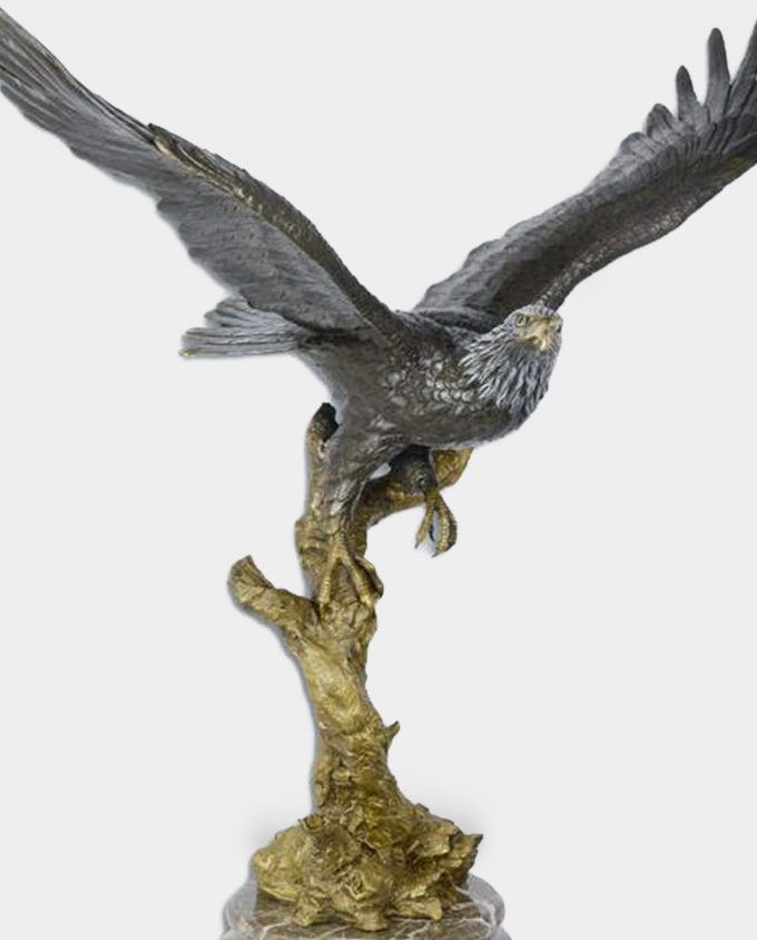 Eagle in Flight Bronze Sculpture