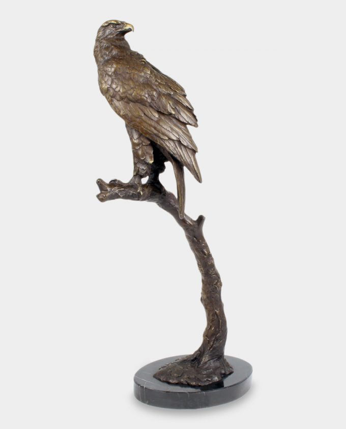 Eagle on Branch Bronze Sculpture