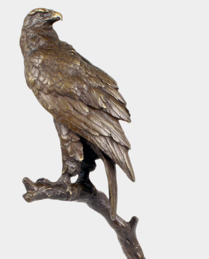 Eagle on Branch Bronze Sculpture