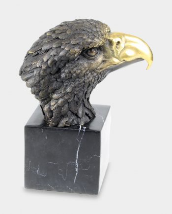 Eagle Head Bronze Sculpture