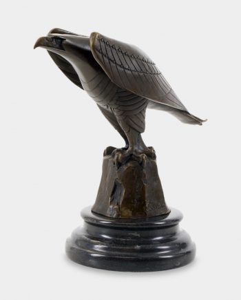 Falcon on Rock Bronze Sculpture