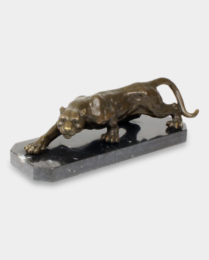 Sneaking Panther Bronze Sculpture
