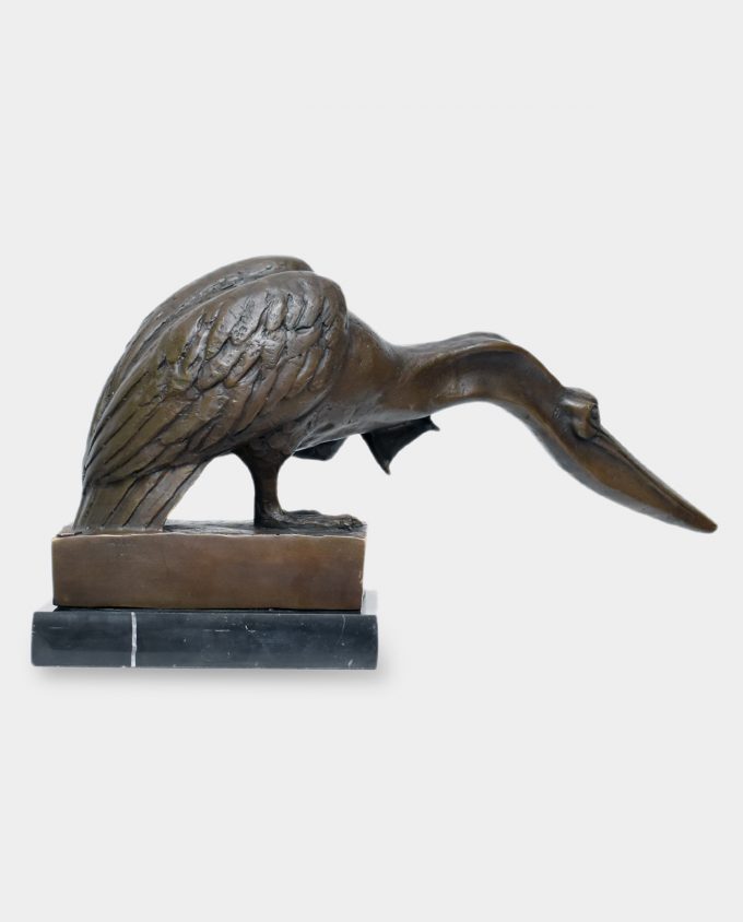 Large Pelican Bronze Sculpture