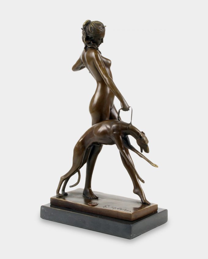 Diana with Greyhound Bronze Sculpture