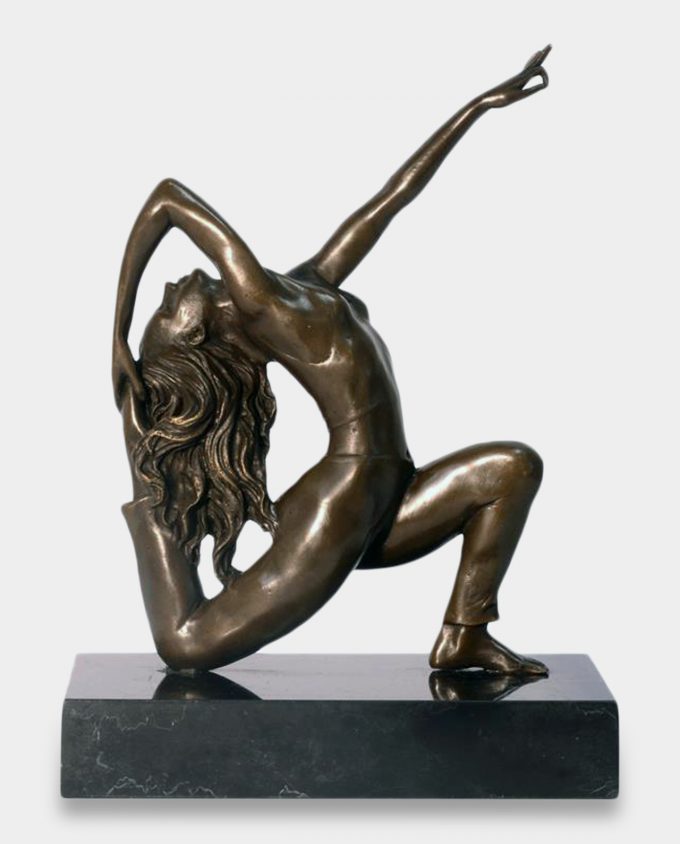 Yoga Woman Bronze Sculpture
