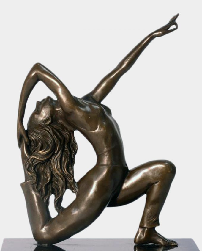 Yoga Woman Bronze Sculpture