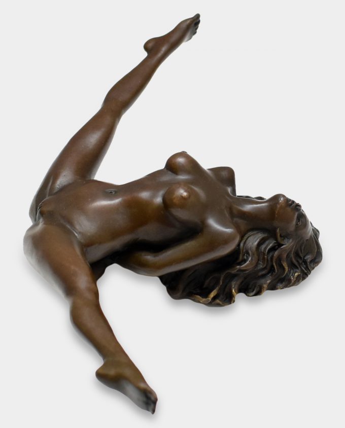 Woman Nude in Twine Bronze Sculpture