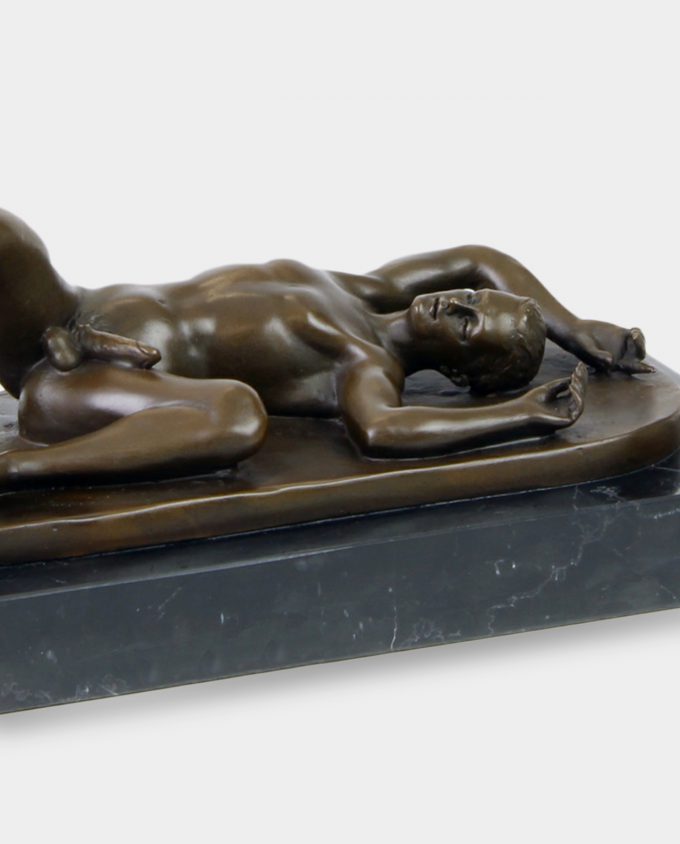Nude Man Sleeping Bronze Sculpture