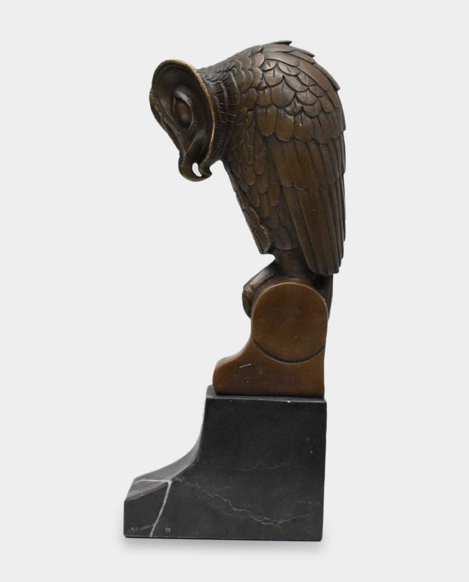 Owl Art Deco Bronze Sculpture