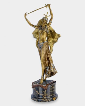 Oriental Sword Dancer Bronze Sculpture