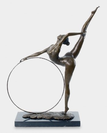Gymnast with Hoop Bronze Sculpture