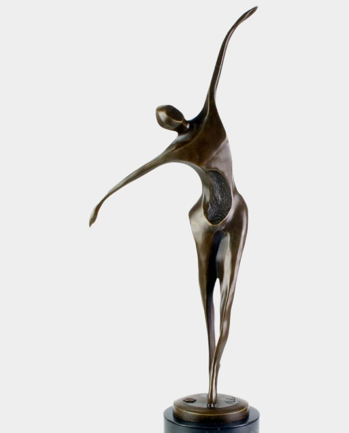Modernist Ballet Man Bronze Sculpture