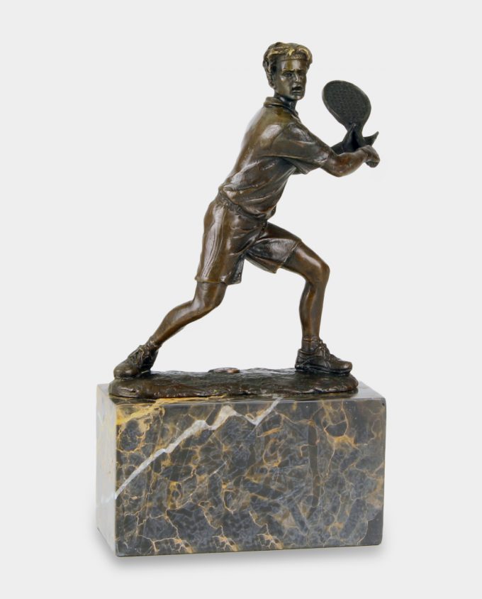 Tennis Player Bronze Sculpture