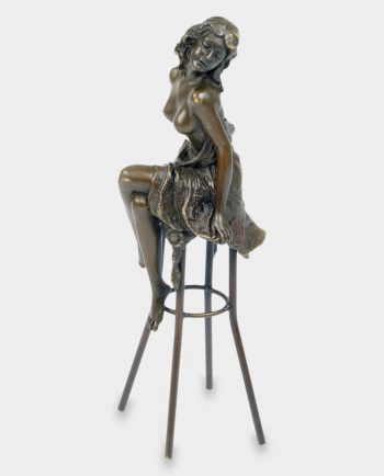 Woman in Dress Bronze Sculpture