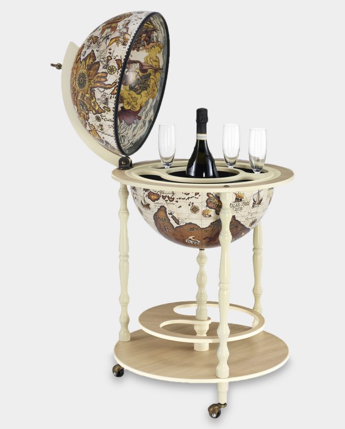 Bar Globe Drinks Cabinet Zoffoli Tucano Ivory