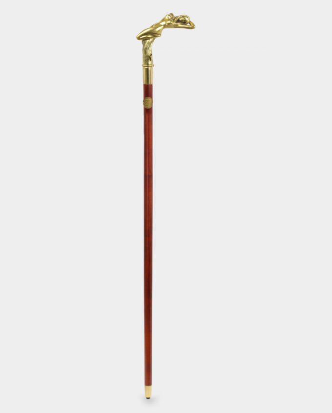 Bronze Handled Walking Stick with Woman Nude