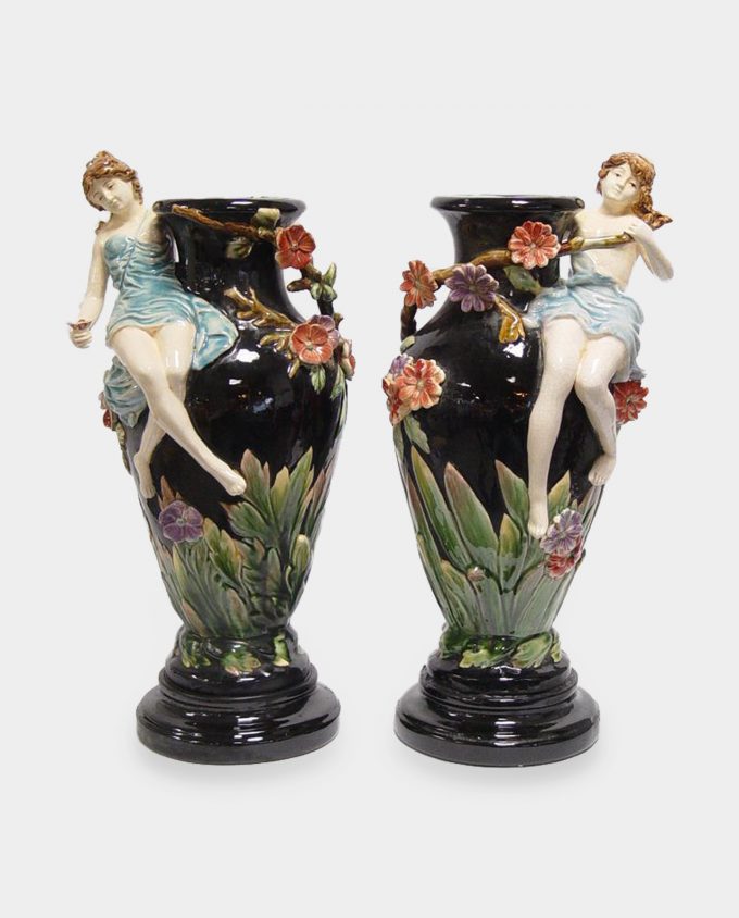 Vases Set in Art Nouveau Style