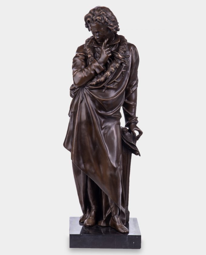 Pensive Beethoven Bronze Sculpture