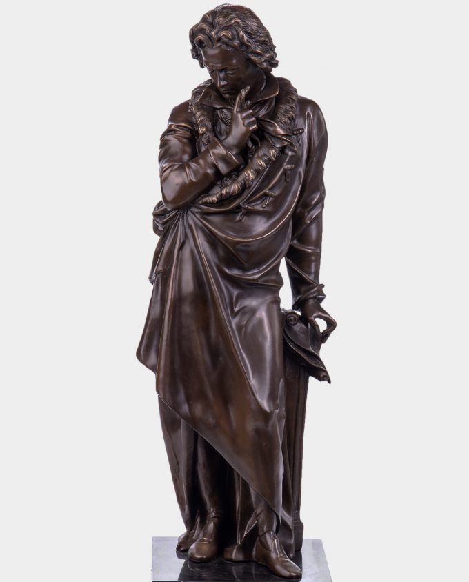 Pensive Beethoven Bronze Sculpture