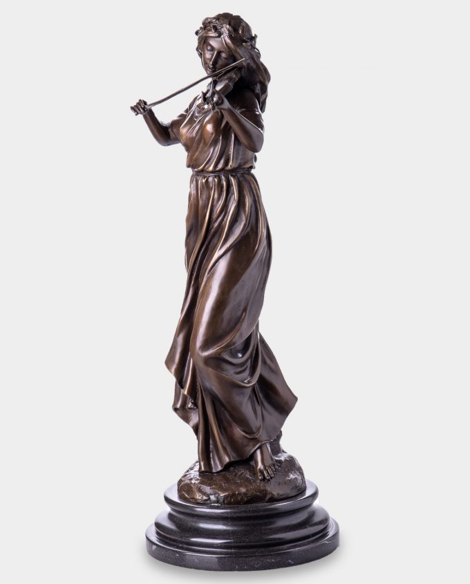 Female Violinist Bronze Sculpture