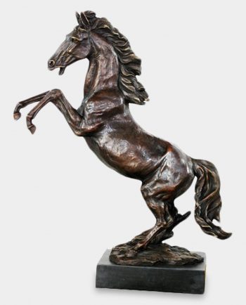 Horse Rearing Up Bronze Sculpture