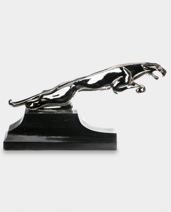 Jaguar Art Deco Bronze Sculpture Chrome